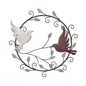 P&P 50.8×0.64×49cm Metal Birds Wall Decor,  Elegant Artwork for Living Rooms & Offices