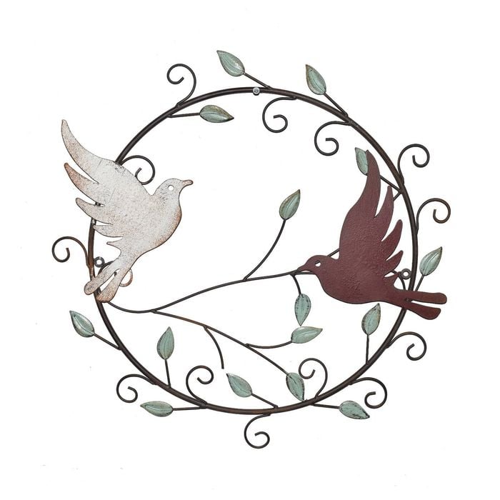 P&P 50.8×0.64×49cm Metal Birds Wall Decor,  Elegant Artwork for Living Rooms & Offices