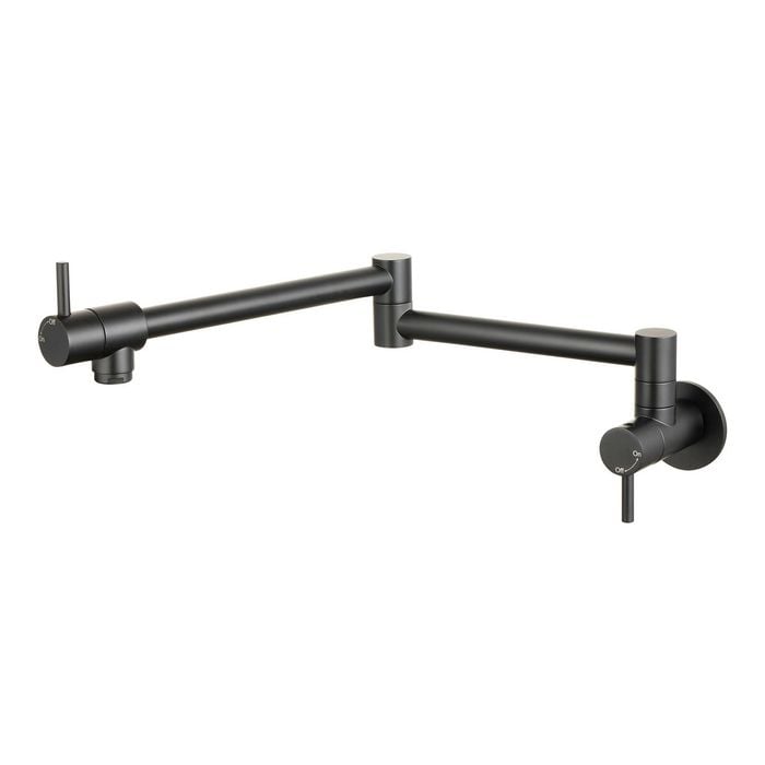 Mondella Resonance Matte Black 2 Control Valves Pot Filler