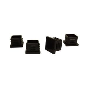 Surface Gard 22mm Black Square Internal Plastic Chair Tips - 4 Pack