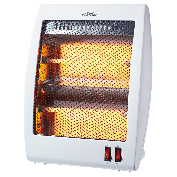 Click 800W White 2-Bar Radiant Heater
