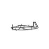 Ignite Laser Mooney M20J - High-Efficiency Single-Engine Aircraft Silhouette Metal Wall Art Coated Black 47 inch - 120 cm