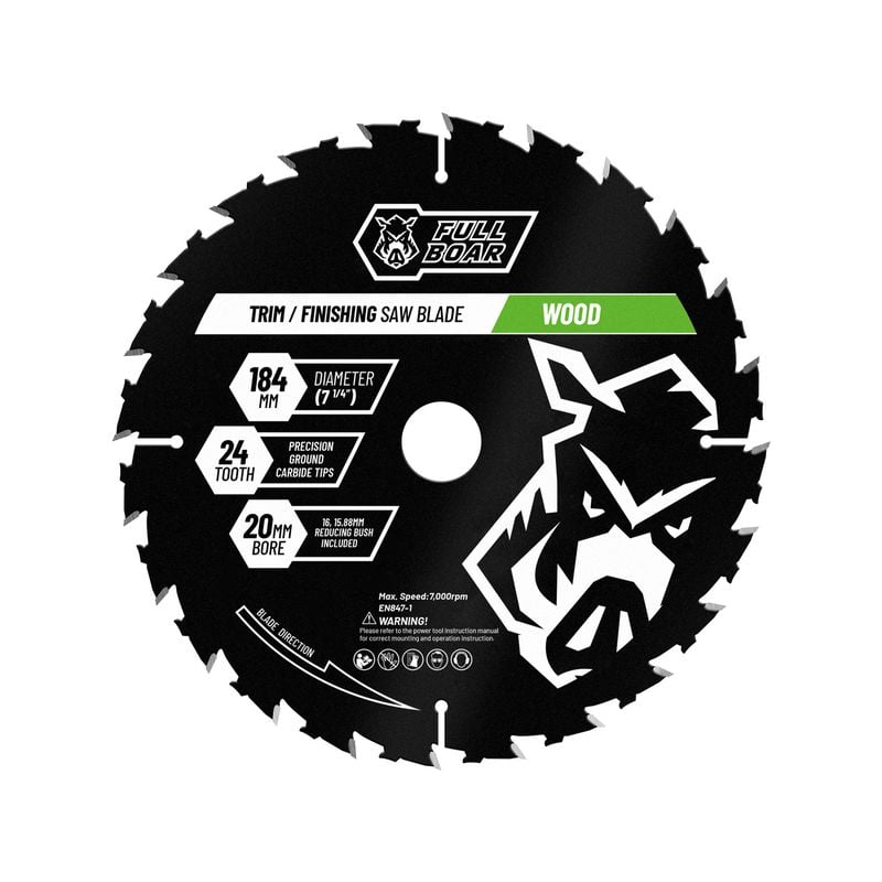 Full Boar 184mm 24T Trade Series Circular Saw Blade