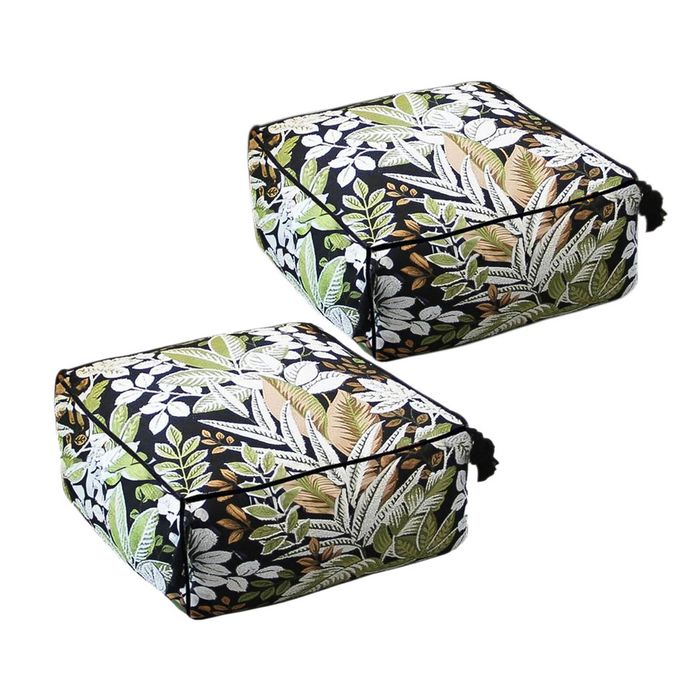 SOGA 2 Pack 50cm Pouffe Cushions Polyester with EPP Filling