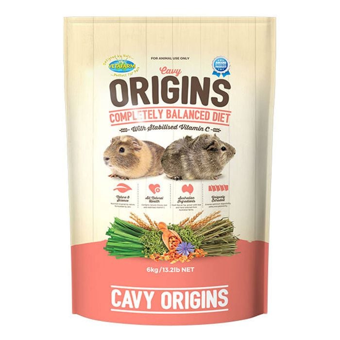 Vetafarm Origins Cavy Diet For Pet & Breeder Guinea Pig 6kg