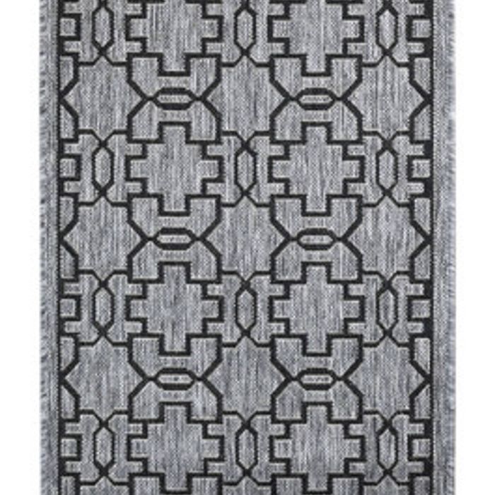 Long Island 208 Dm9e 66x230 Grey Black Runner