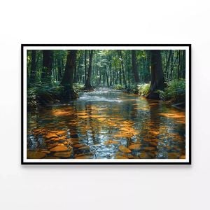 View of Forest in the Morning  Print 100% Australian Made 90x60cm  (Poster)
