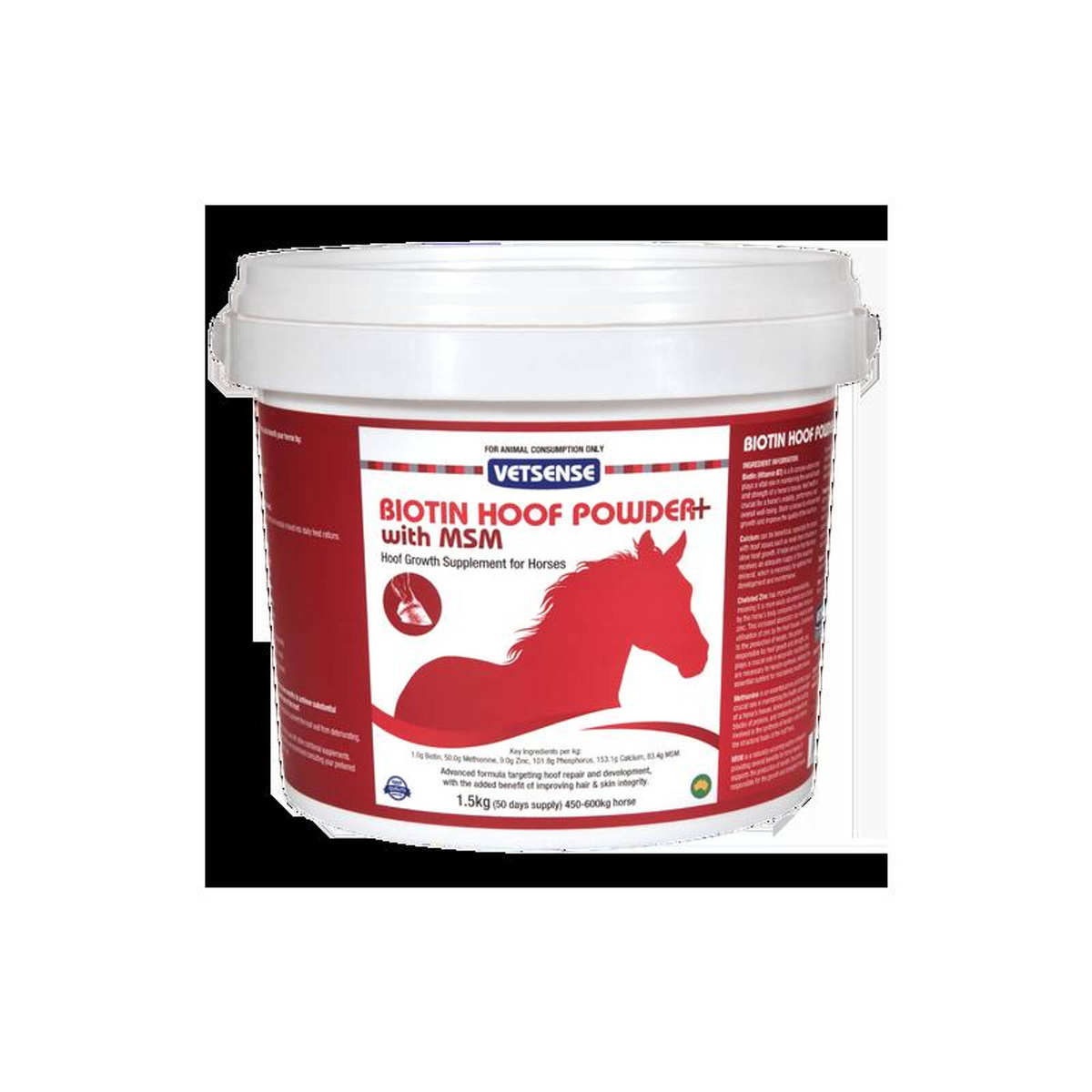 Vetsense Biotin Hoof Powder + Msm 1.5kg - Bunnings Australia