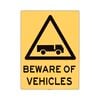 Sandleford 450 x 600mm Beware Of Vehicles Plastic Sign