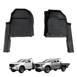 AUSGO 7D Injection Car Floor Mats for Mazda BT-50 BT50 Single / Extra Cab 2020-Onwards All-Weather Floor Liners