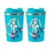2PK Hatsune Miku Jump Insulated Metal Travel Drinking Mug 350mL Blue
