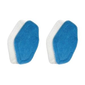 2x 2pc CleanUp Dual Steam Plus Mop Pads for Wertheim & Hoover White