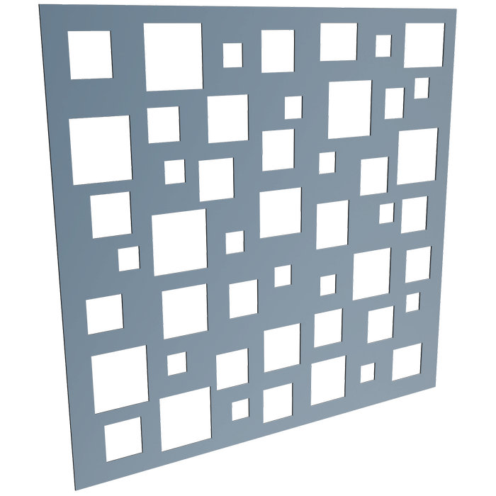 ProtectorAl 300-1200 x 300-1200mm Deep Ocean Squares Unframed Solid Aluminium Decorative Panel 