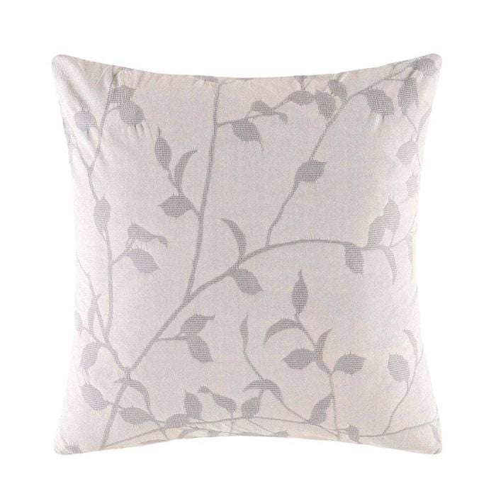 Kas Australia Ophelia Euro Throw Pillowcase 65x65cm - Silver