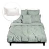 Royal Comfort Value Combo 7 Piece Comforter Set And Duck Twin Pillows Stone King
