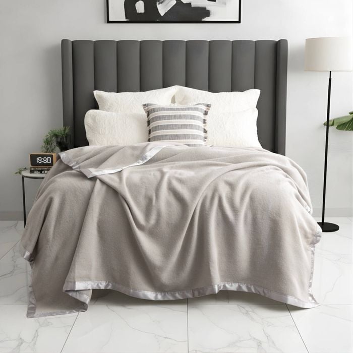Renee Taylor Soft Australian Merino Wool Blanket 400gsm Sand Queen/King