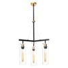 Cougar Lighting Bourne 3lt Pendant Light Black
