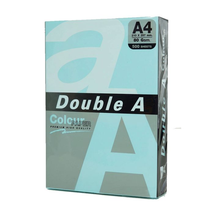 Double A A4 80gsm Pastel Colour Copy Paper 500pcs (Ocean)