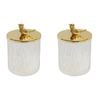 2PK LVD Glass Trinket Box Storage Decor Round 13cm - Bird Clear