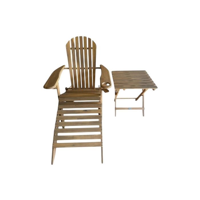 Susu 2-Piece Adirondack Outdoor Sunlounge Set with Leg Rest