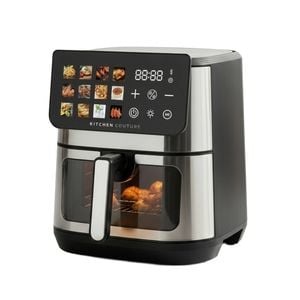 Kitchen Couture 8.5l Big Screen Air Fryer, Clearview Window, Dual Heat, 2100w Stainless Steel