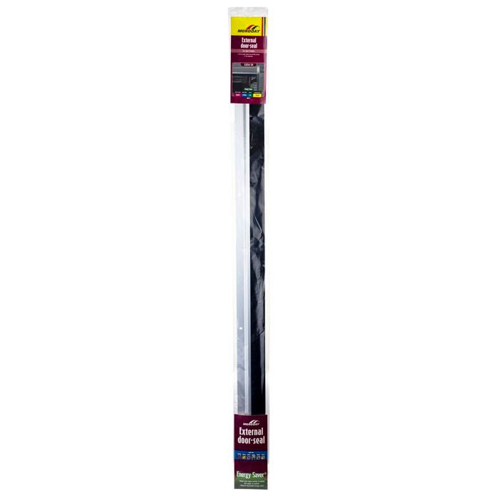 MORODAY SCREW-ON External Door Seal with Brush 30mm X 1M SILVER