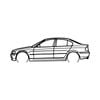 Ignite Laser BMW 335i Silhouette Metal Wall Art Coated Black 47inch/120cm