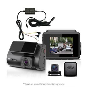 Elinz 2 CH Dash Cam 4K+1080P WiFi GPS Supercapacitor Sony Starvis Hardwire Kit