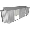 Build-a-Shed 1.5 x 5.2 x 2m Double and Single Sliding Side Door Skillion Shed - Zinc