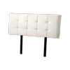 PU Leather Double Bed Deluxe Headboard Bedhead - White