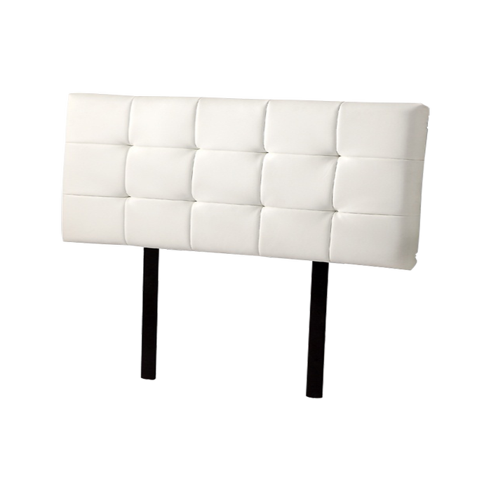 PU Leather Double Bed Deluxe Headboard Bedhead - White