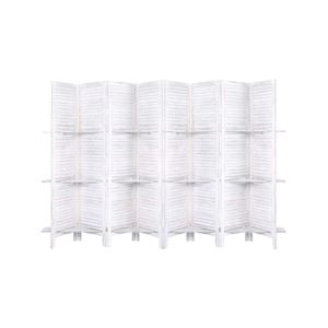 Artiss 8 Panel Room Divider Screen 326x170cm Shelf White