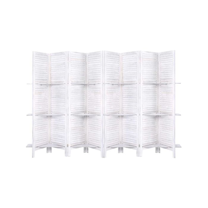 Artiss 8 Panel Room Divider Screen 326x170cm Shelf White