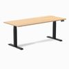 Desky Dual Melamine Sit Stand Desk Matte Black Frame 180cm