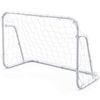 Costway Kid Soccer Goal Backyard Mini Metal Football System Net-White