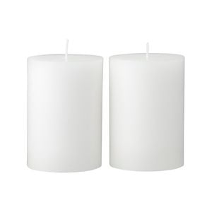 Citronella 10cm White Pillar Candle - 2 Pack