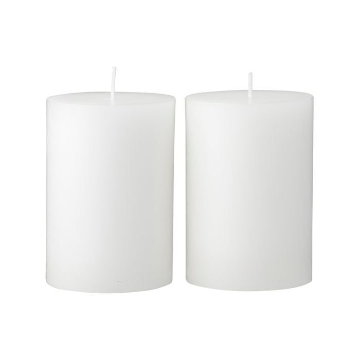 Citronella 10cm White Pillar Candle - 2 Pack