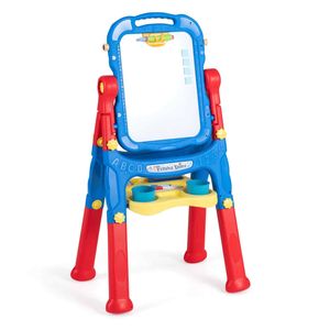 Costway 4IN1 Kid Easel Adjust 22 Accessories Tray 360°Swivel-Red