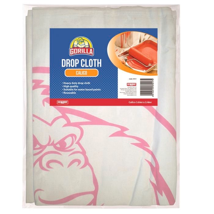 Gorilla 3.6 x 2.4m Calico Drop Cloth