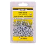 Otter 4.0 x 6.4mm Open Aluminium Blind Rivets - 100 Pack