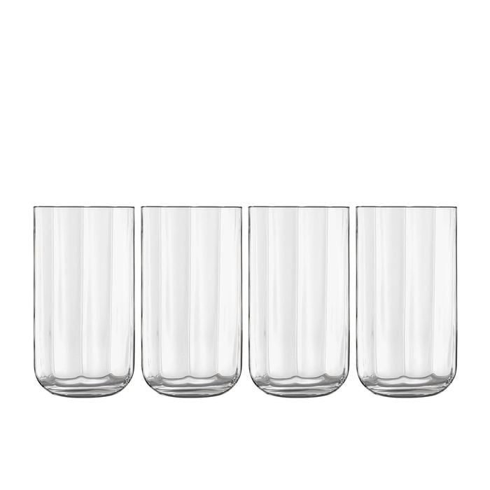 Luigi Bormioli Jazz 4pc Long Drink Glass Set 450ml Clear