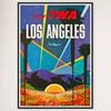 Galrie Vintage Los Angeles United States Airlines Travel Poster for Home Decor, Black Frame, 50 x 70cm (20 x 28inch)