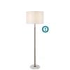 Telbix Placin Vintage Standing Floor Lamp Light Fabric Metal Marble Bronze Ivory White Marble