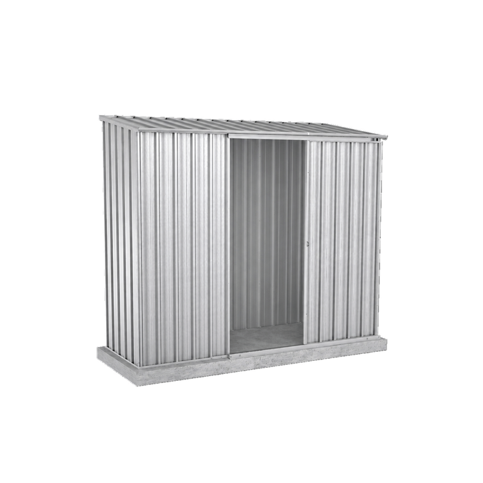 Absco Sheds 2.26 x 0.78 x 1.95m Zincalume Ezislider Single Sliding Door Garden Shed