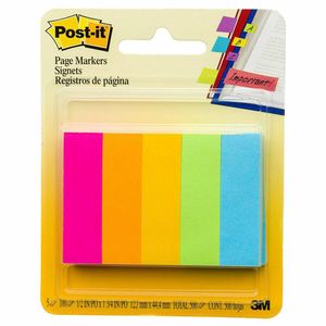 Post-it Page Markers 500 Sheets (5 Colours) (Neon)