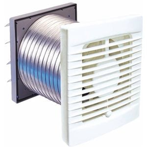 Manrose 100mm White Wall Exhaust Fan Kit