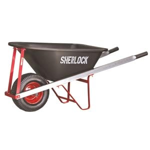 Sherlock 100L Premium Poly Tray Extra Wide Wheel Wheelbarrow