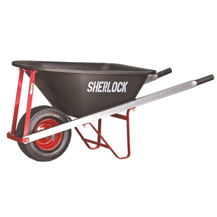 Sherlock 100L Premium Poly Tray Extra Wide Wheel Wheelbarrow