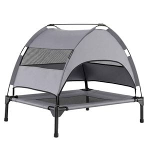 Costway Elevated Dog Bed Mesh Pet Cot Removable Canopy Bag 78.5x63x70cm