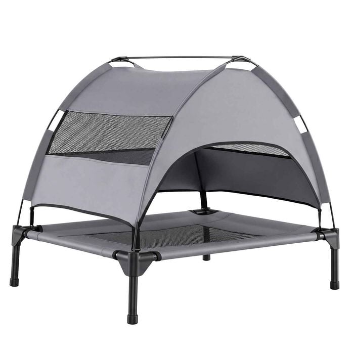 Costway Elevated Dog Bed Mesh Pet Cot Removable Canopy Bag 78.5x63x70cm